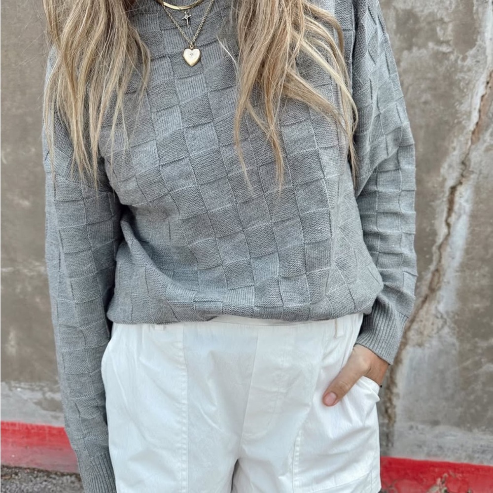 Three Bird Nest Gray Sweater